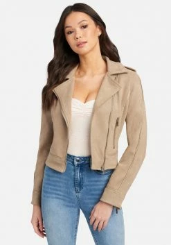 TC Best Sellers Vegan Suede Moto Jacket