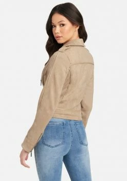 TC Best Sellers Vegan Suede Moto Jacket