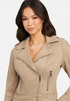 TC Best Sellers Vegan Suede Moto Jacket
