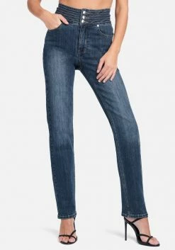 Spring/Summer Sculpted High Waist Multi Stitch Straight Leg Jeans