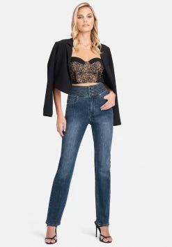 Spring/Summer Sculpted High Waist Multi Stitch Straight Leg Jeans