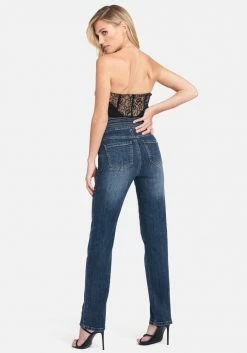 Spring/Summer Sculpted High Waist Multi Stitch Straight Leg Jeans
