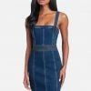 Festival Season Multi Stitch Body Contour Denim Dress