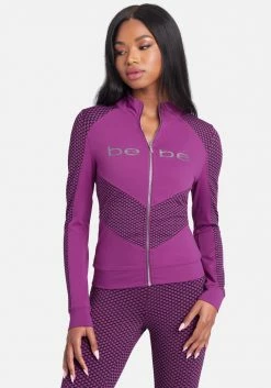 TC Holographic Bebe Logo 2 Tone Jacket