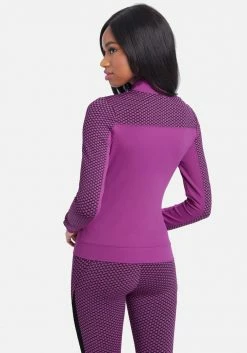 TC Holographic Bebe Logo 2 Tone Jacket