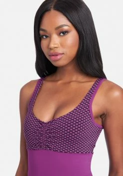 TC Holographic Bebe Logo 2 Tone Top