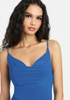 JUMP Slinky Cowl Neck Mini Dress