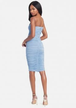 JUMP Strapless Ruched Sparkle Mesh Dress 7 JUMP Strapless Ruched Sparkle Mesh Dress