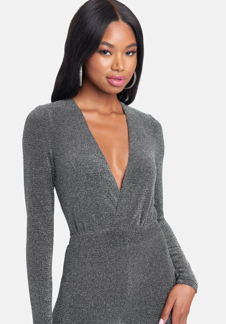 JUMP Plunge Neck Sparkle Catsuit 4 JUMP Plunge Neck Sparkle Catsuit