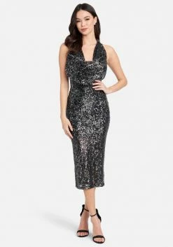 JUMP Best Sellers Sequin Cowl Dress