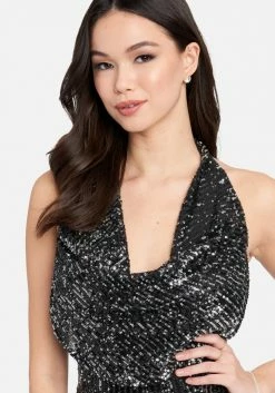 JUMP Best Sellers Sequin Cowl Dress