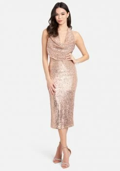 JUMP Best Sellers Sequin Cowl Dress