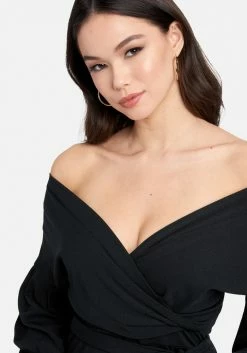 JUMP Off Shoulder Puff Sleeve Pencil Dress Best Sellers