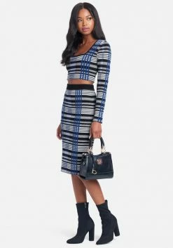 JUMP Clothing Plaid Long Sleeve Two Piece Sweater Dress