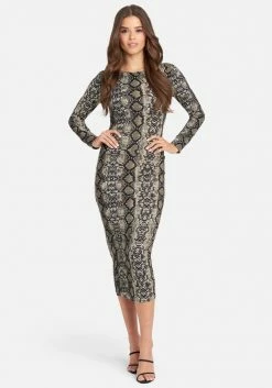 JUMP Printed Open Back Ankle Dress