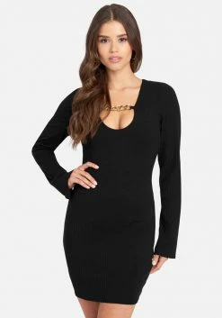 JUMP Clothing Chain Detail Rib Dress