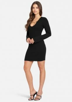 JUMP Clothing Chain Detail Rib Dress