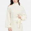 JUMP Cold Shoulder Halter Sweater Dress