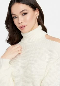 JUMP Cold Shoulder Halter Sweater Dress