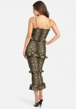 JUMP Knit Smocked Midi Dress