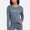 ONE STEP UP BOL Bebe Logo Sequin Long Sleeve Top