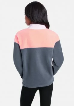 ONE STEP UP BOL Bebe Logo Fleece Color Block Pullover