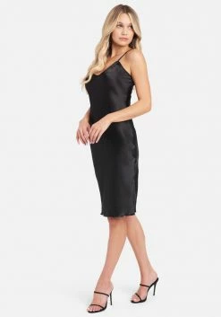 JUMP V-Neck Satin Slip Dress