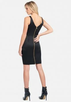 JUMP Twill Zipper Back Detail Dress