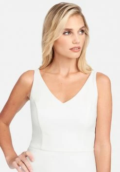 JUMP Clothing Twill Zipper Back Detail Dress