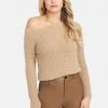 TC Off Shoulder Open Knit Sweater Top Best Sellers
