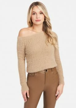 TC Off Shoulder Open Knit Sweater Top Best Sellers