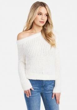 TC Off Shoulder Open Knit Sweater Top Best Sellers