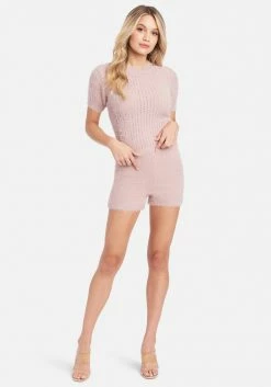 TC Clothing Soft Yarn Open Knit Short Sleeve Sweater Top