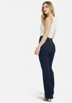 TC Night Out High Waist Button Detail Wide Leg Jeans
