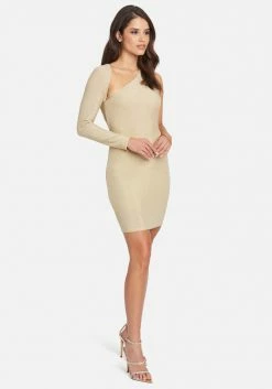 JUMP Metallic One Sleeve Mini Dress Clothing