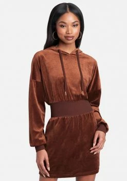 JUMP Clothing Velour Hoodie Dress