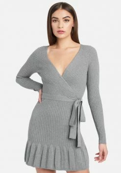 JUMP Surplice Fit And Flare Sweater Dress Best Sellers