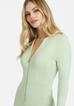 JUMP Clothing Basic Knit Zip-Up Catsuit