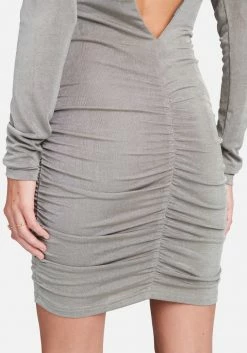 JUMP Ruched Backless Mini Dress Night Out