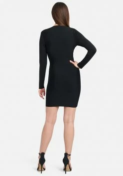 JUMP Corset Long Sleeve Bandage Dress