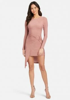 JUMP Ring Detail Sparkle Knit Dress Clothing