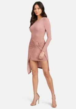 JUMP Ring Detail Sparkle Knit Dress Clothing