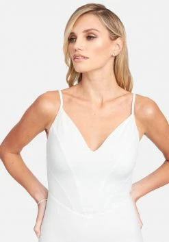 JUMP Fringe Detail High Slit Dress Bridal