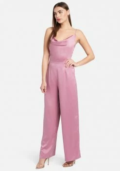Clothing Cowl Neck Wide Leg Jumpsuit