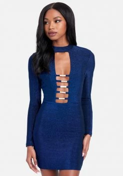 JUMP Caged Sparkle Knit Dress