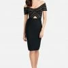 JUMP Off Shoulder Bandage Midi Dress Bandage Dresses