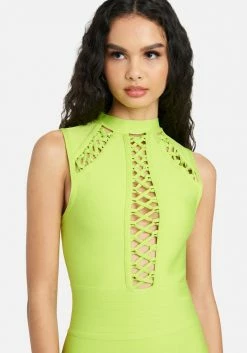 JUMP Lace Up Bandage Dress Bandage Dresses