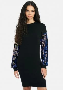JUMP Best Sellers Sequin Sleeve Sweater Dress