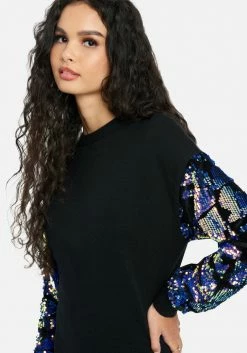 JUMP Best Sellers Sequin Sleeve Sweater Dress