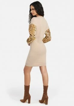 JUMP Best Sellers Sequin Sleeve Sweater Dress